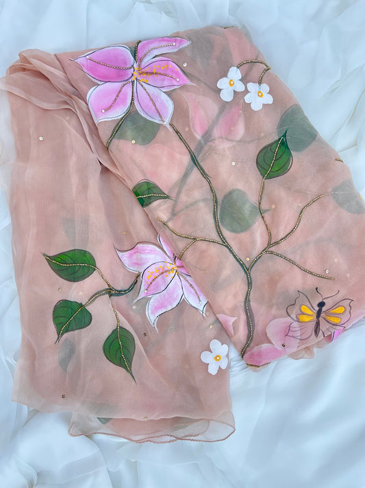The Timeless Beauty of Kardhana Work on Chiffon Sarees