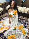 Orange Blossom Chiffon Saree
