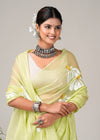 Half Daisy Hand painted Saree