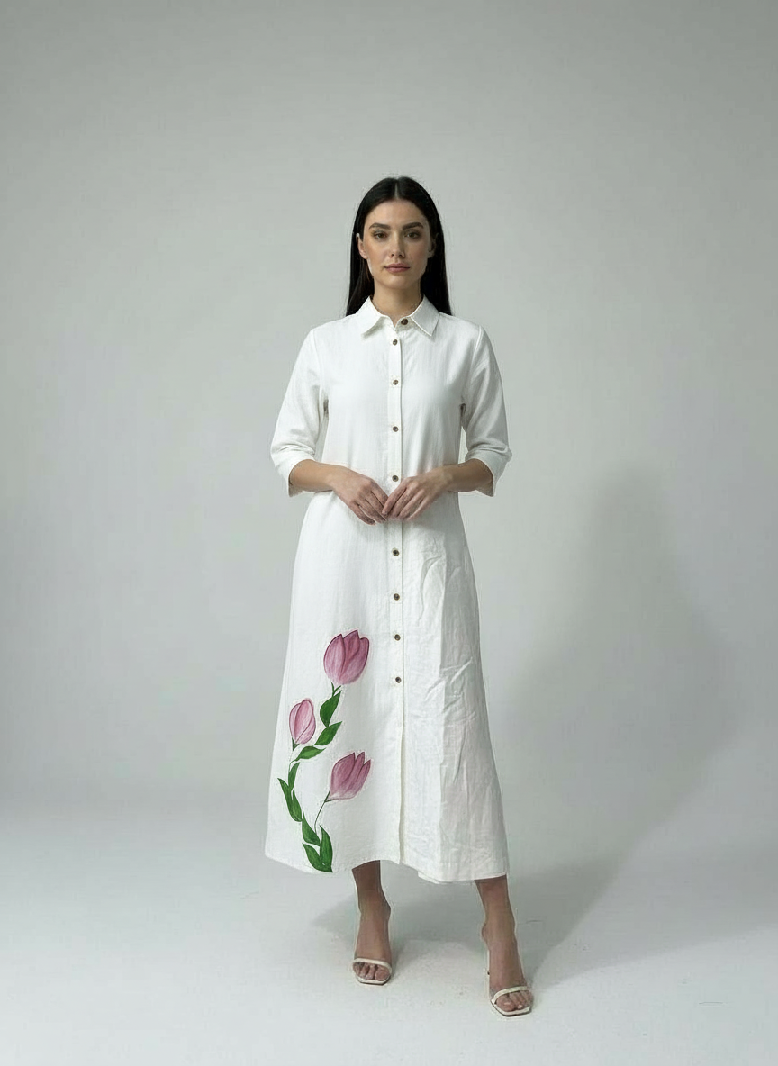 LOTUS MIDI DRESS