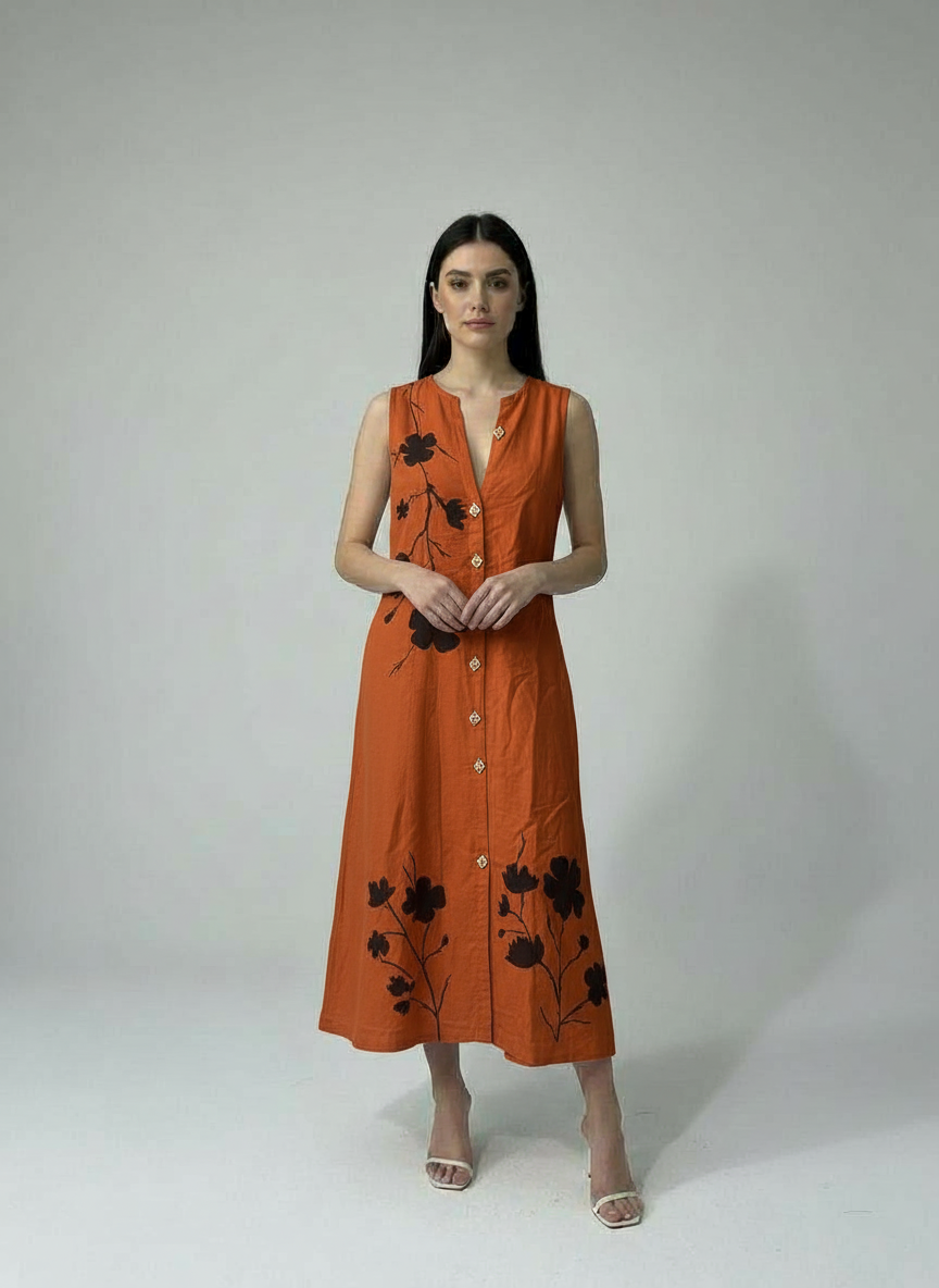RUSTY MIDI DRESS