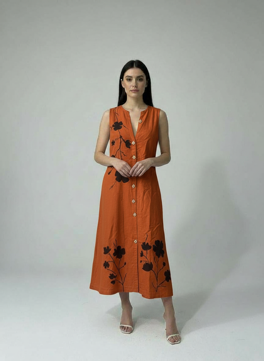 RUSTY MIDI DRESS